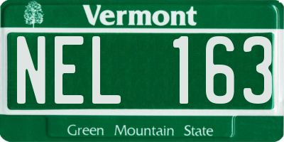 VT license plate NEL163