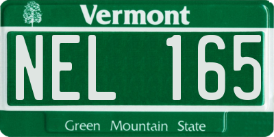 VT license plate NEL165