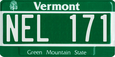 VT license plate NEL171