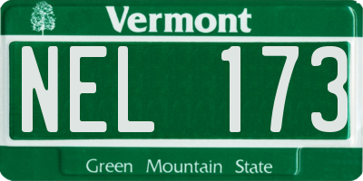 VT license plate NEL173