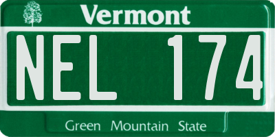 VT license plate NEL174