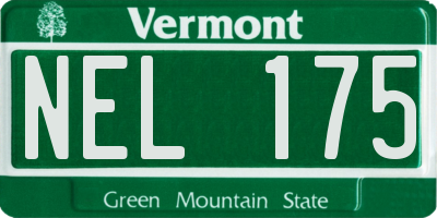 VT license plate NEL175