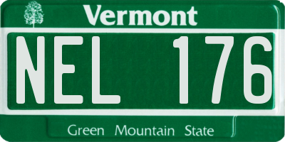 VT license plate NEL176