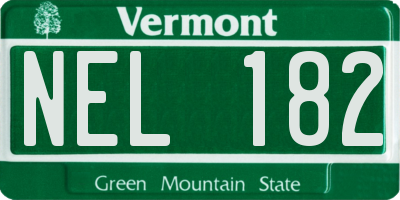 VT license plate NEL182