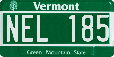VT license plate NEL185