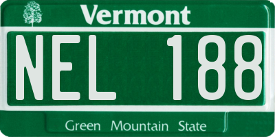 VT license plate NEL188