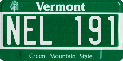 VT license plate NEL191
