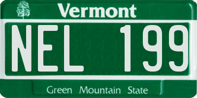 VT license plate NEL199