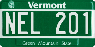 VT license plate NEL201