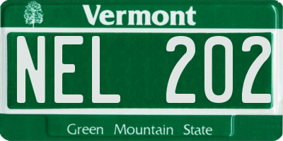 VT license plate NEL202