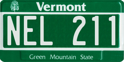 VT license plate NEL211