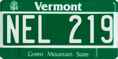 VT license plate NEL219