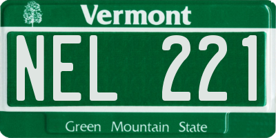 VT license plate NEL221