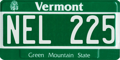 VT license plate NEL225