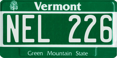 VT license plate NEL226