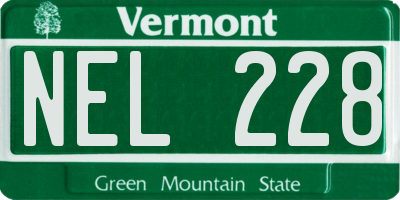 VT license plate NEL228