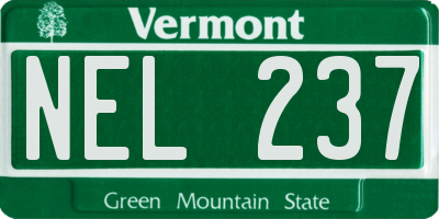 VT license plate NEL237