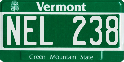 VT license plate NEL238