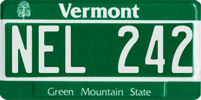 VT license plate NEL242