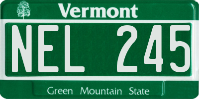 VT license plate NEL245