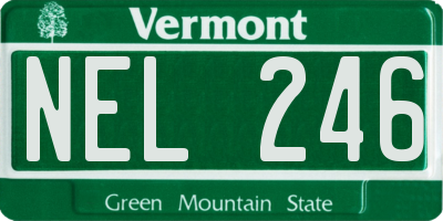 VT license plate NEL246