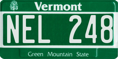 VT license plate NEL248