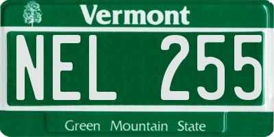 VT license plate NEL255
