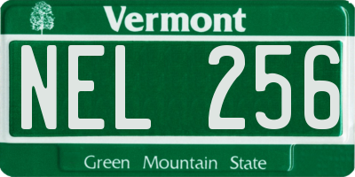 VT license plate NEL256