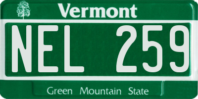 VT license plate NEL259
