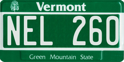 VT license plate NEL260