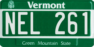 VT license plate NEL261