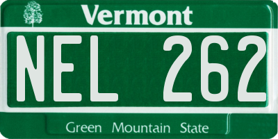 VT license plate NEL262