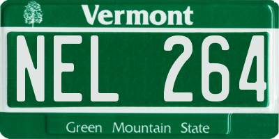 VT license plate NEL264