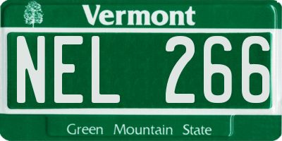 VT license plate NEL266