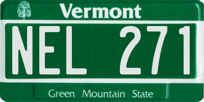 VT license plate NEL271