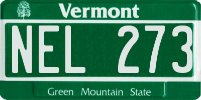VT license plate NEL273