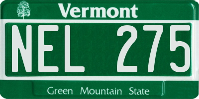 VT license plate NEL275