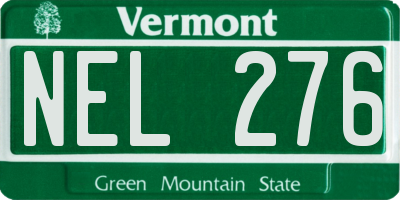 VT license plate NEL276