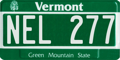 VT license plate NEL277