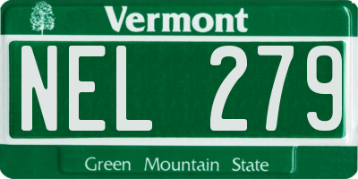 VT license plate NEL279