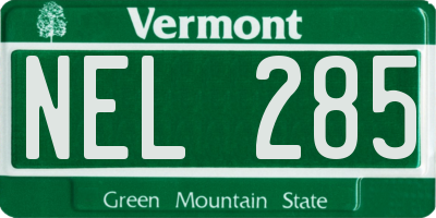 VT license plate NEL285