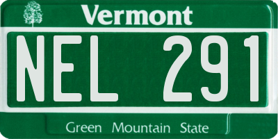 VT license plate NEL291
