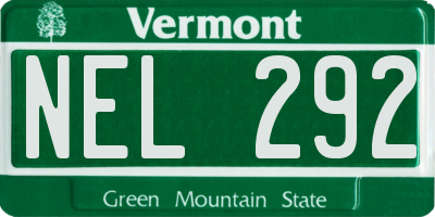 VT license plate NEL292