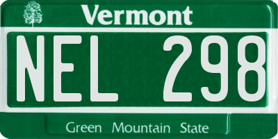 VT license plate NEL298