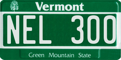 VT license plate NEL300