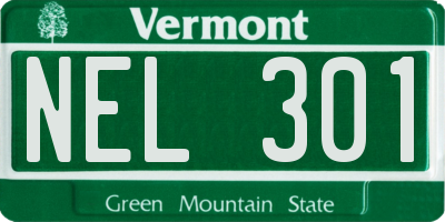 VT license plate NEL301