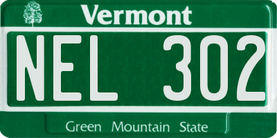 VT license plate NEL302