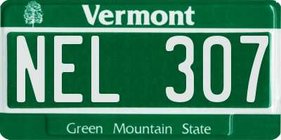 VT license plate NEL307