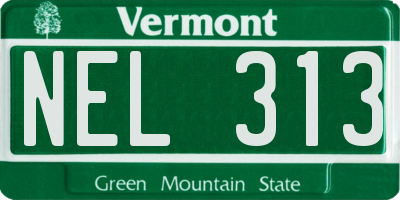 VT license plate NEL313