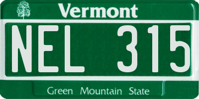 VT license plate NEL315